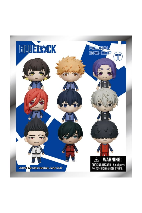 1PC BLUE LOCK Officially Licensed 3D Anime Character Mystery Bulk Bag Clip Keychain Keyring Random One