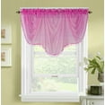 thumbnail image 1 of 1PC BONITA SOLID COLOR SHEER WAVY VALANCE WINDOW CURTAIN W/BEAD TRIM CASCADING, 1 of 3