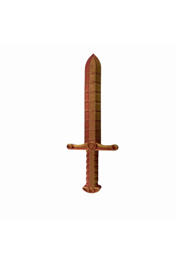 1PC BROWN 23CM 3D printed sword whip creative sword, bendable and deformable model stretch lock sword