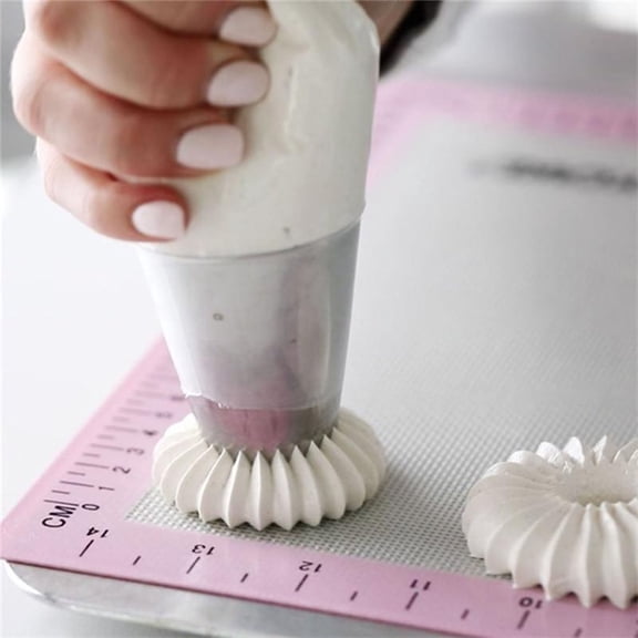 1PC Baking Nozzle Piping Tips Ring,Food-Grade Seamless Rust-Proof, Protruding Flat Cone Nozzle, Dishwasher Safe, Cake Cupcake Cookie
