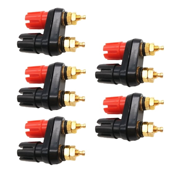 1PC Banana Plugs Couple Terminals Red Black Connector Amplifier Terminal Binding Post Banana Speaker Plug Jack