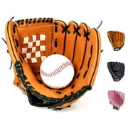 1PC Baseball Glove for Kids Youth Adult Baseball Mitt, Right Hand Throw 10.5inch,Brown