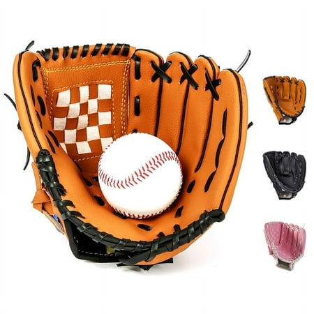 1PC Baseball Glove for Kids Youth Adult Baseball Mitt,Right Hand Throw 10.5inch,Brown