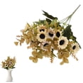 thumbnail image 1 of 1PC Beige Daisy Artificial Flower Bouquet - 13in Simulation Floral Arrangement for Living Room/Wedding Decor, Home Entrance Decoration (C), 1 of 9