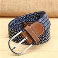 1PC Belt Blue Canvas Men Women Fashion Waist Belt Narrow Stretch Dress