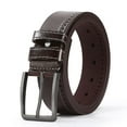 thumbnail image 1 of 1PC Belt Brown Leather Dress Belts for Men Mens Belt for Suits Jeans With Single Prong Buckle, 1 of 5