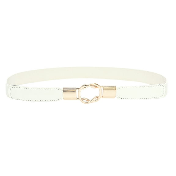 1PC Belt White Women Skinny Belt for Dresses Retro Stretch Ladies Waist Belt