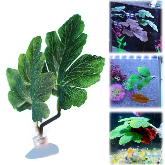 1PC Betta Resting Leaf, Soft Artificial Plant for Freshwater Aquariums, Realistic Design for Fish to Hide and Spawn, Low-Maintenance Tank Decor, By Harlik