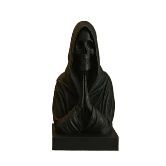 1PC Black Death Sculpture Gothic Skeleton Art 3D Printing