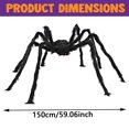 thumbnail image 1 of 1PC Black Spider Halloween Outdoor Decorations, 6.5FT Scary Giant Spider for Halloween Yard Decorations, Haunted House Props, Indoor Party Supplies, 1 of 10