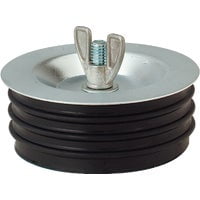 Black Swan 17180 Economy Test Plug, Steel - 4", Floor Drain Plug, Low-Pressure Test Plug with Rubber Gasket and Wingnut, Ideal for Sealing Pipes