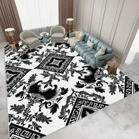 Rustic Floral Area Rug, 6.5'x10', Soft