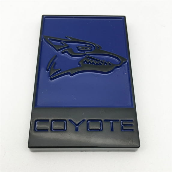 1PC Blue And Black Coyote Head Logo Fit for Car Body Fender Side Or Rear Trunk Emblem Badge Sticker Decal Exterior Accessories