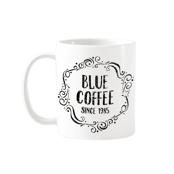 1PC Blue Coffee Logo Coffee Mug, Ceramic Coffee Cups, Water Cups, Latte, Hot Tea, Porcelain Mug, Housewarming Gift for family and friends, Birthday Gifts, Holiday Gifts, Thanksgiving Gifts