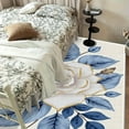 thumbnail image 1 of 1PC Blue and White Floral Area Rug Local Rug, Lightweight Washable Easy-to-Care Carpet Floor Mat Festival Gift, Suitable for Bedroom, Living Room, Office, Dining Room, Balcony, Room Accessones, 1 of 8