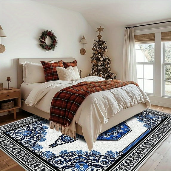 6.5'x10' outdoor carpet runner carpet washable area rug for dining room low pile area rug vintage area rug