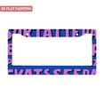 thumbnail image 1 of 1PC Blue and Purple Graffiti - Style Text Car License Plate Frames with Mounting Hardware 6.3x12.2inch(16x31cm), 1 of 8