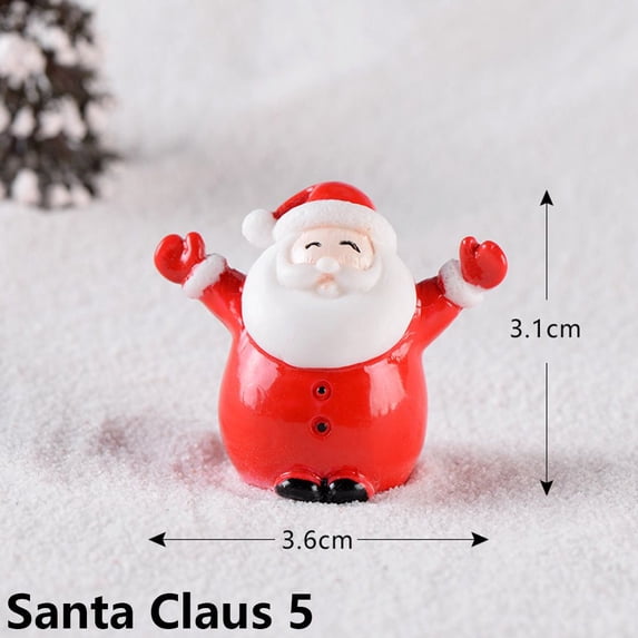 1PC Bonsai Home Decor Fairy Garden Micro Landscape Xmas Ornament Snowman Figurine Mini Santa Claus Christmas Decorations SANTA CLAUS 5