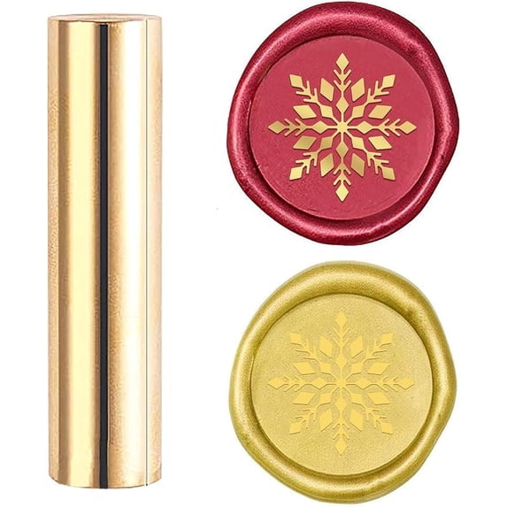 1PC Brass Sealing Wax Seal Stamp Mini Stamp Gun Snowflake Pattern 15mm