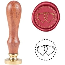 1PC Brass Sealing Wax Seal Stamp Removable Wood Handle Heart 25mm for Envelopes