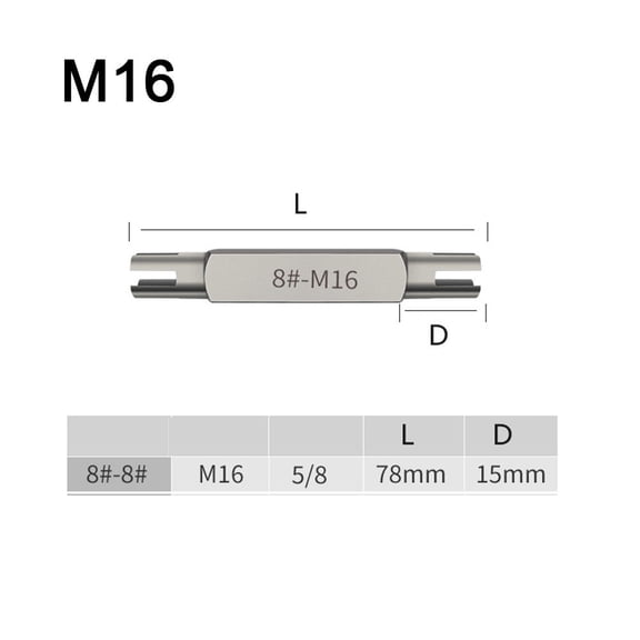 1PC Broken Head Taps Set Hex Double Head Screw Tap Extractor -M22 Screw Tap