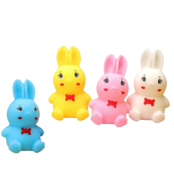 1PC Bunny Squishy Slow Rising Stress Relief Ball,Fidget Soft Long Ear Sensory Squeeze Anxiety Relief Calming Cute Rabbit Hand Squishy and Party Favors,As Show
