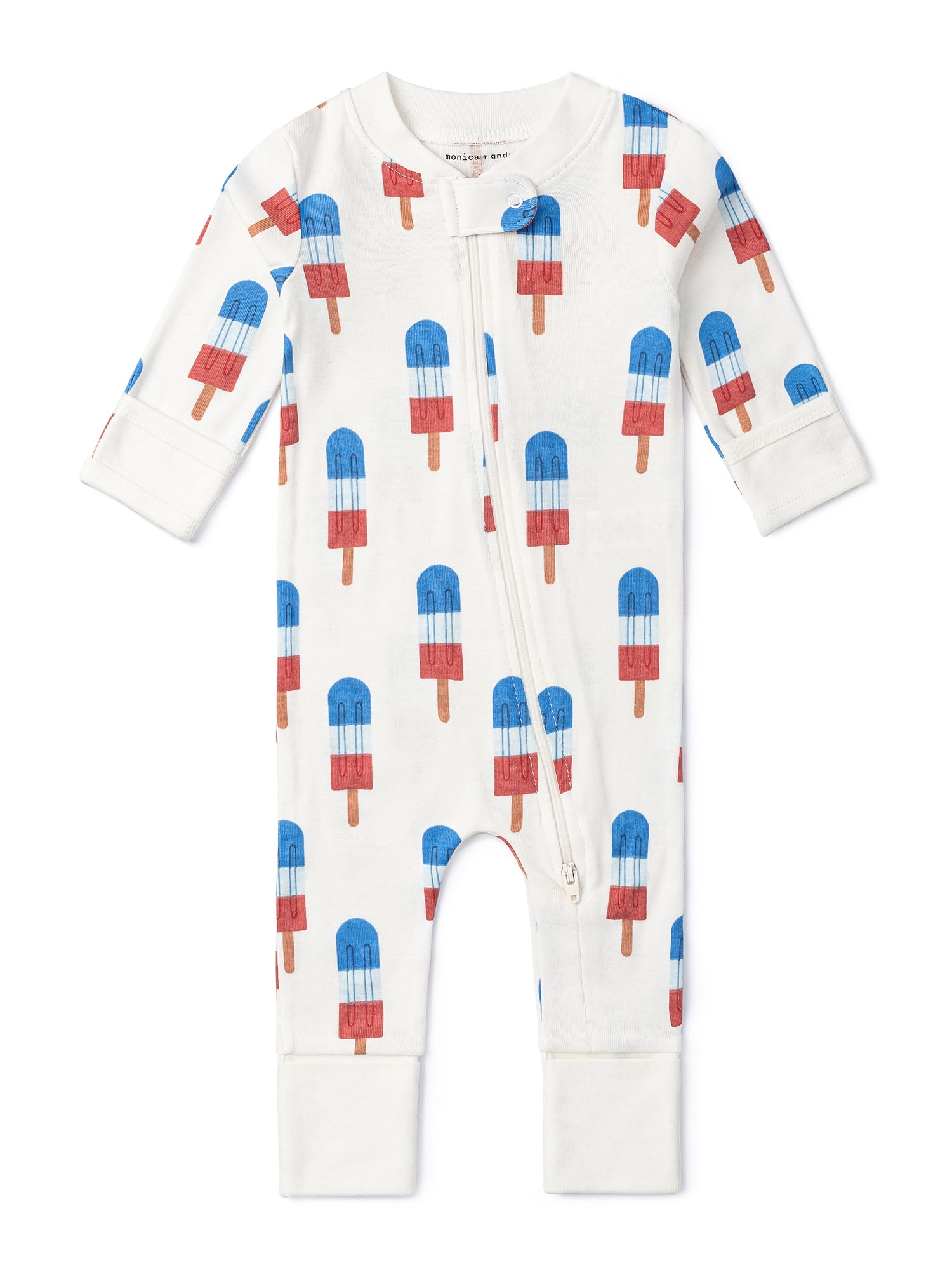 M+A by Monica + Andy, Organic Cotton Patriotic One-Piece Coverall, Sizes Newborn - 18-24 Months