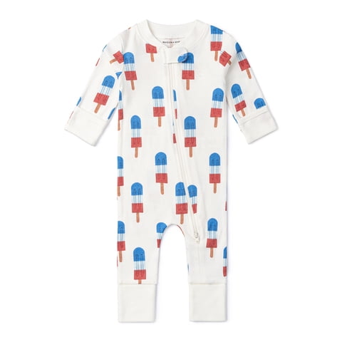 M+A by Monica + Andy, Organic Cotton Patriotic One-Piece Coverall, Sizes Newborn - 18-24 Months