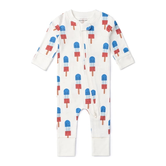 M+A by Monica + Andy, Organic Cotton Patriotic One-Piece Coverall, Sizes Newborn - 18-24 Months