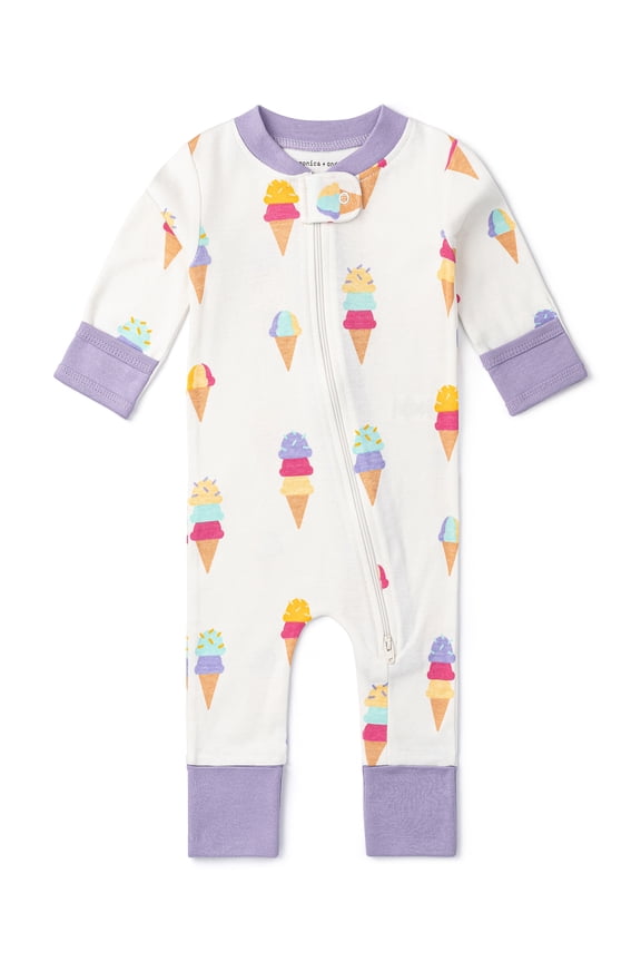 M+A by Monica + Andy, Organic Cotton One-Piece Coverall, Sizes Newborn - 18-24 Months