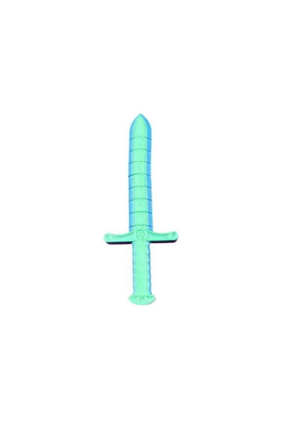 1PC CYAN 23CM 3D printed sword whip creative sword, bendable and deformable model stretch lock sword