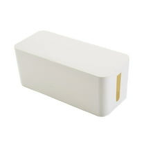 1PC Cable Management Box Socket Organizer Cord Hider (White)