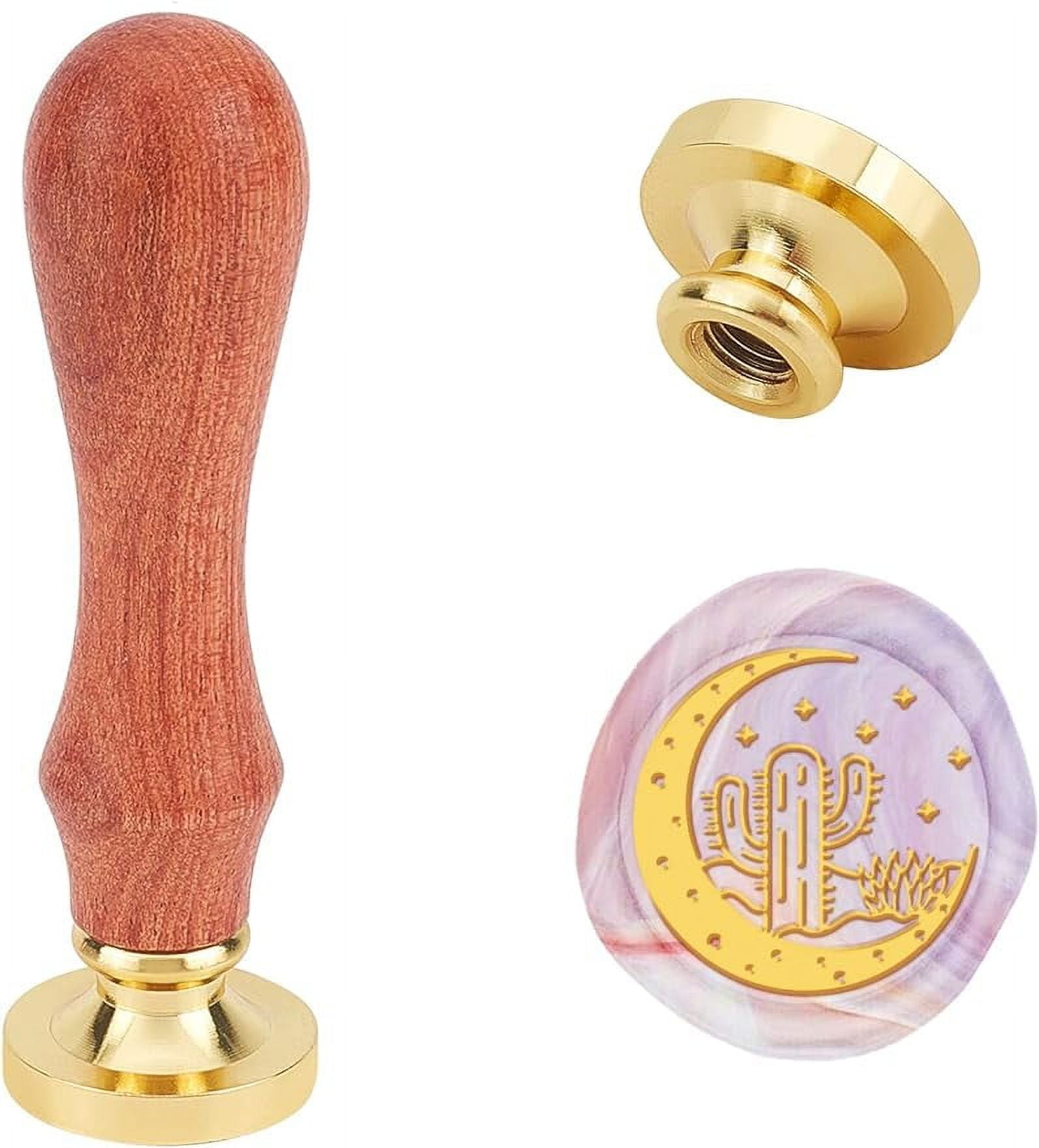 MAYJOYDIY Merry Christmas Wax Seal Stamp With Wreath Brass Head