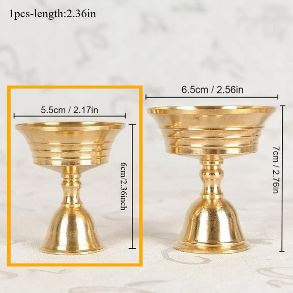 1PC Candle Holders Copper Butter Lamp Holder Long Lamp Candlestick Put Candle Copper Cup Home Decor