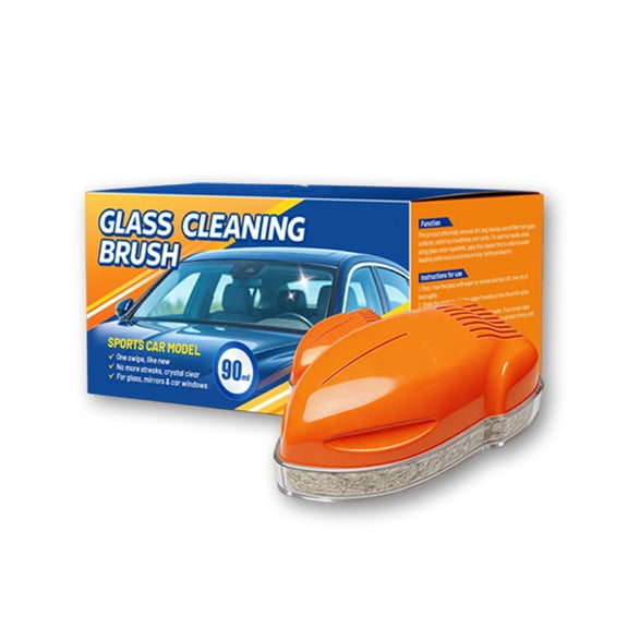 1PC Car Windshield Glass Cleaner Brush, 90ml Compact Auto Glass Cleaning Tool, Oil Film & Smudge Remover for Windshields, Car Windows, Mirrors, and Interior & Exterior Glass