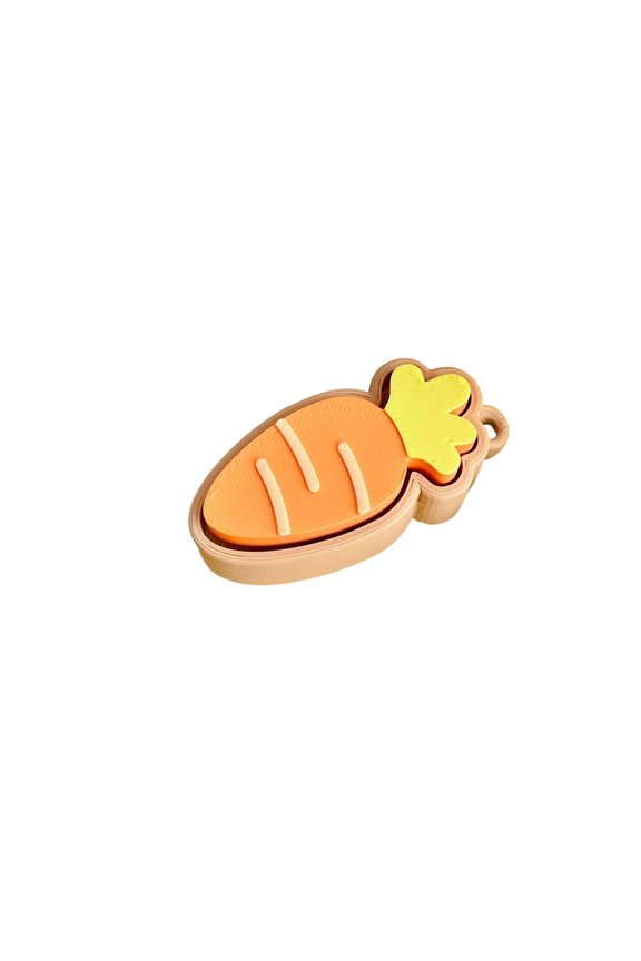 1PC Carrot - Fingertip Click Keychain 3D Printing