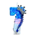 thumbnail image 1 of 1PC Cartoon Birthday Candle,Creative Number Candle with Glitter Crown Design,For Birthday Party,Cake Decoration -, 1 of 6