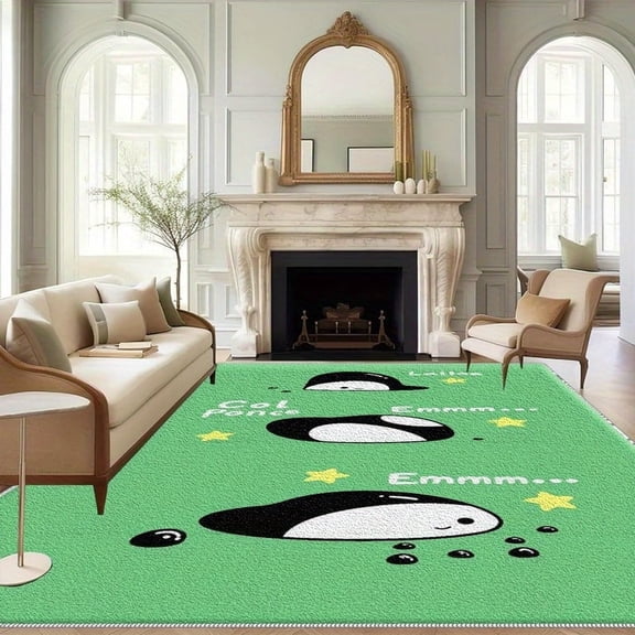 1PC Cartoon Style Regional Carpet Local Carpet, Lightweight Washable Easy-to-Manage Carpet Floor Mat Festival Gift, Suitable for Living Room, Bedroom, Dining Room, Office, Bathroom, Room Accessones