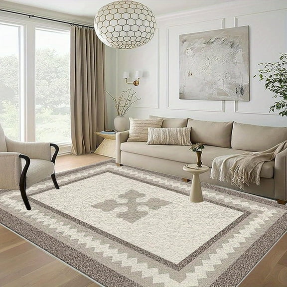 5.3'x7.5' washable carpet carpet pads area rug for living room low pile area rug unique area rug
