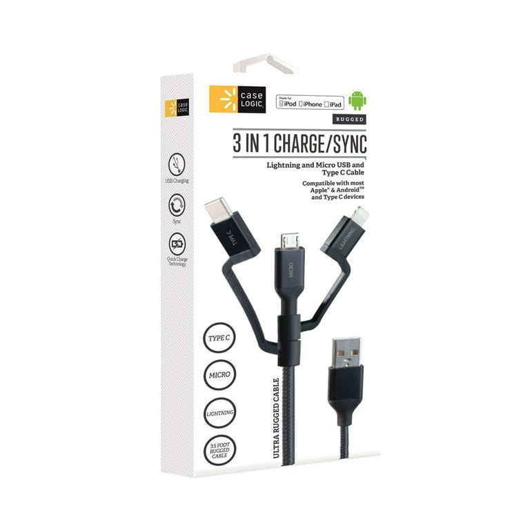 Universal USB Cable, 3.5 ft, Black Universal USB Cable, 3.5 ft, Black