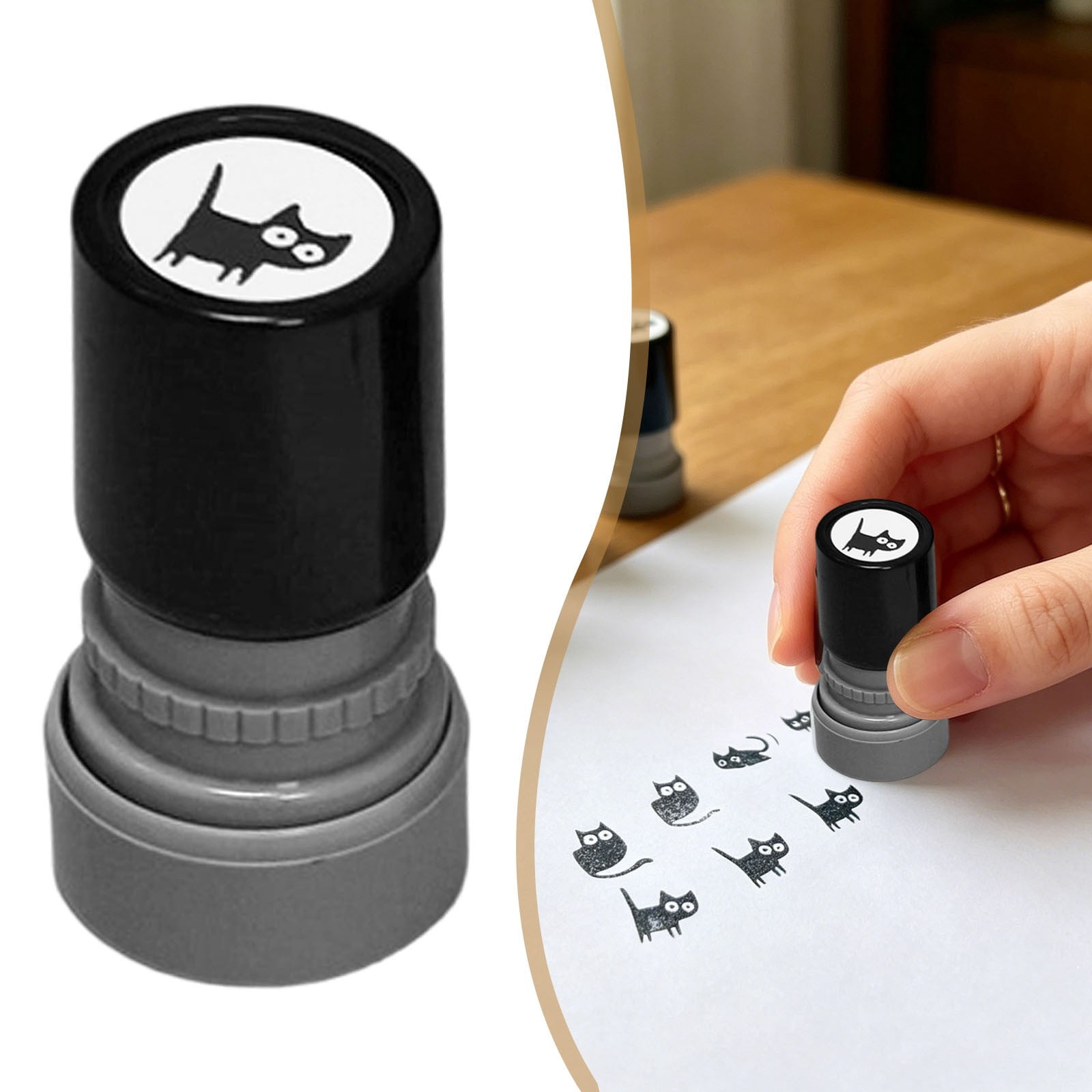1PC Cat Rubber Stamp Office Object Office Tool For Business Gift (H ...