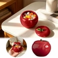 thumbnail image 1 of 1PC Ceramic Fruit Shape Container with Lid Cookie Jar Sugar Bowl Candy Dish Tea Canister Food Storage Jar for Coffee Bean Cookie Sugar Tea Flour for Home Kitchen Countertop, 1 of 10