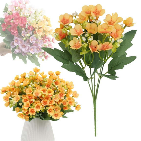 1PC Chamomile Artificial Flowers,Faux Daisy Bouquet, Realistic White Chamomile Stems, Rustic Fall Flowers for Home, Table Vase, Wedding & Outdoor Decor,C