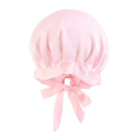 1PC Chemotherapy Headscarf Pink Polyester Women Cancer Head Hat Cap Hair Turban Head Wrap Turban Hats Bath Shower Cap Bathing Hat Hair Protection Shower Caps
