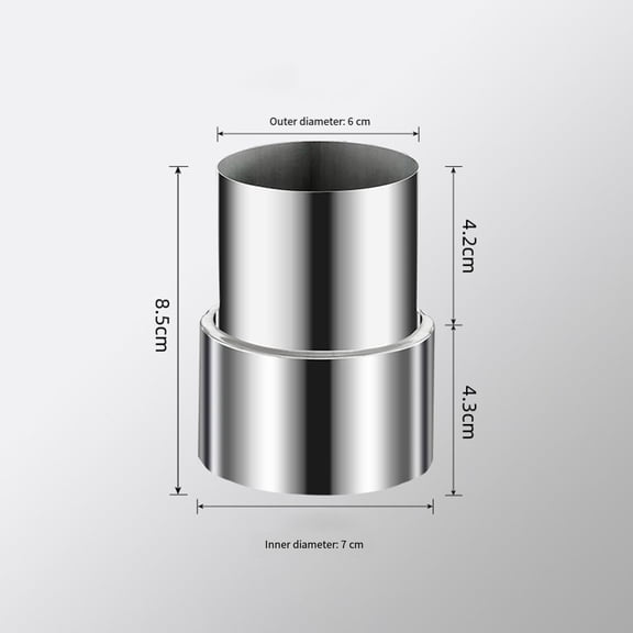 1PC Chimney Pipe Reducer Stainless Steel Flue Pipe Reducer Tubing Connector Chimney Adaptor ConversionJoint For Connecting Pipes