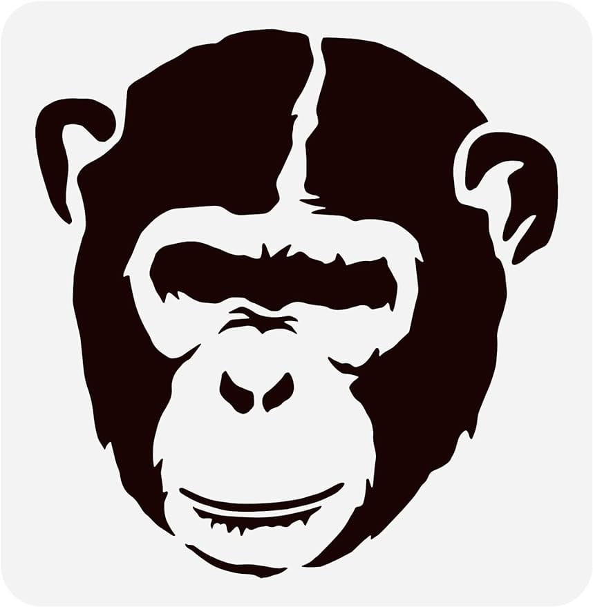 1PC-Chimpanzees-Stencil-11-