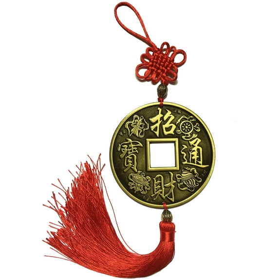 1PC Chinese Feng Shui Coin (Dia. 3.99 inch) - Home Decoration Office Decoration Feng Shui Decoration Attract Wealth and Good Luck Best Gift for Business Opening