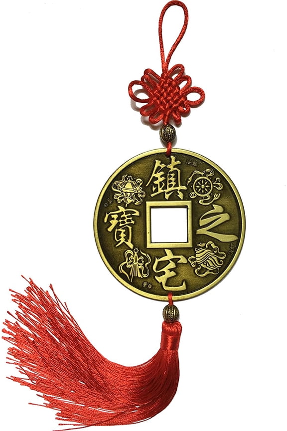 1PC Chinese Feng Shui Coin (Dia. 3.99 inch) - Home Decoration Office Decoration Feng Shui Decoration Protect Households from Harmful Energies Best Gift for New Home House