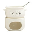 thumbnail image 1 of 1PC Chocolate Melting Cup with Forks, Ceramic Personal Fondue Mugs for Cheese,Chocolate Fondue Mug Set, Portable and Easy To Use, for Candle Heating, Creative Dessert Tools, 1 of 2