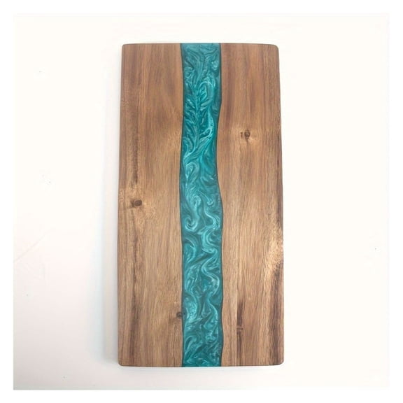 1PC Chopping Board, Resin River Pattern Cutting Board Butcher Block, Cheese Charcuterie Board for Meat Cheese Bread Vegetables And Fruits, Home Dormitory Kitchen Gadgets